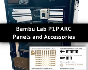 Bambu Lab P1P Gehäuse ARC Acryl (Plexiglas) Scheiben und Zubehör