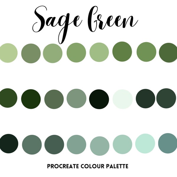 Sage Green Color Palette - Etsy