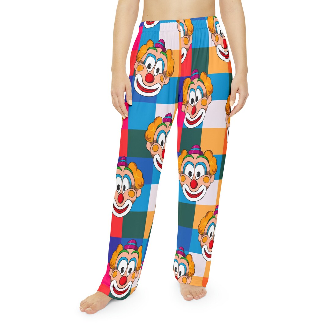 Clowncore Wide Leg Pants Clown Cosplay Pajama Bottoms Etsy