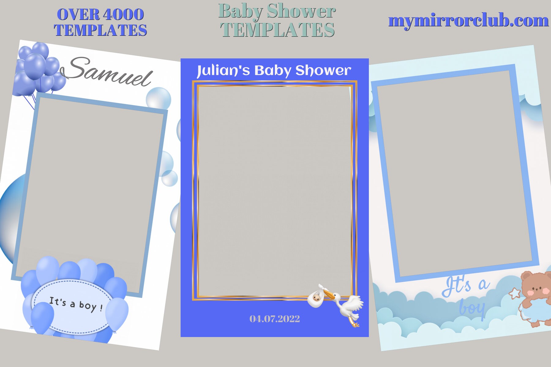 Baby Shower Photo Booth Template Set Etsy