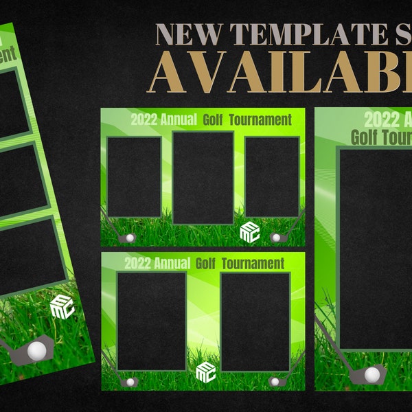 Photo Booth Template Set  - Sports Golf theme