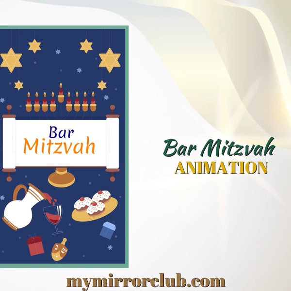 Bar Mitzvah Photo Booth Animation - Wir ändern / fügen jeden Text für Sie hinzu!