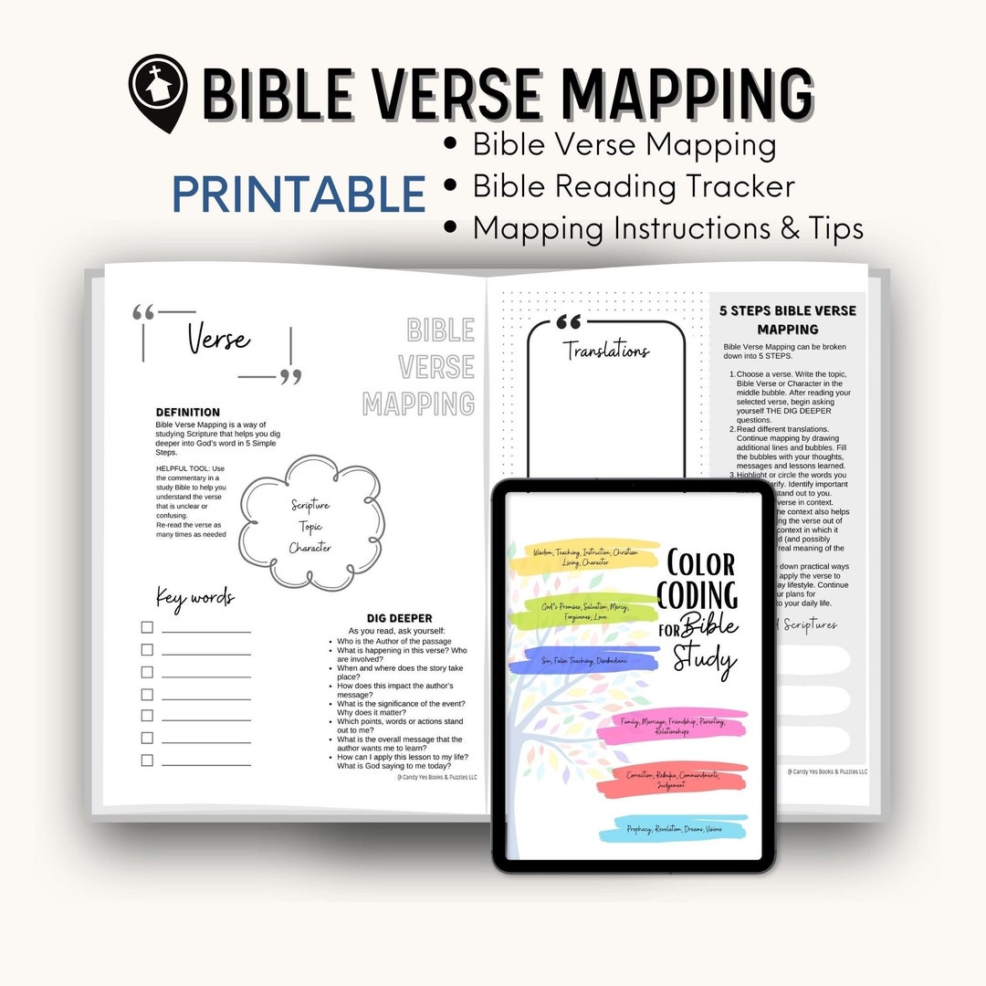 Printable VERSE MAPPING Bible Verse Mapping Printable Bible Etsy UK
