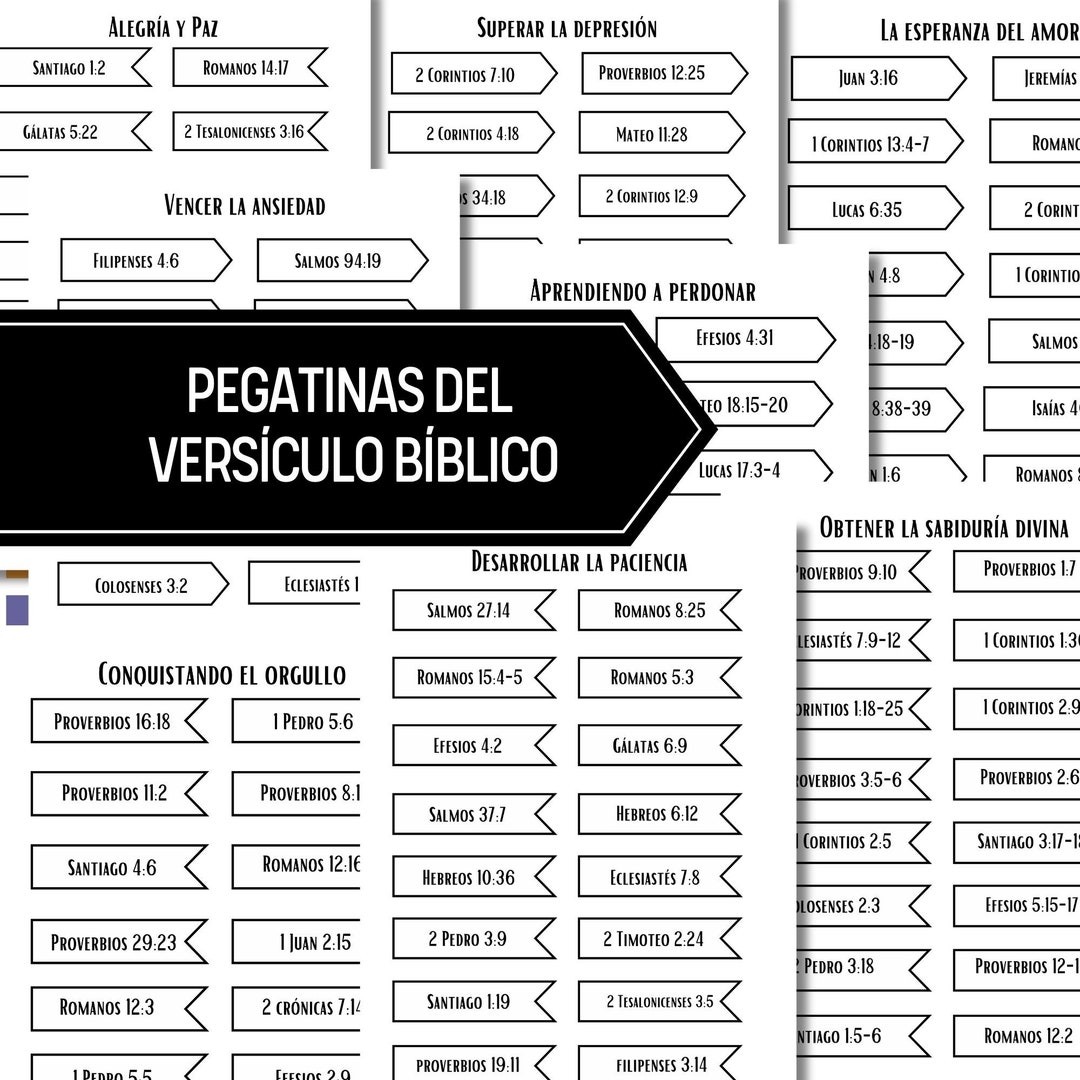 Spanish Junk Journal Bible Verse Printable Christian Planner Sticker