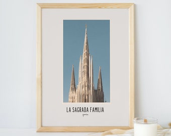 Minimalistischer Stil druckbare Wandkunst -La Sagrada Familia- Digitaler Download -