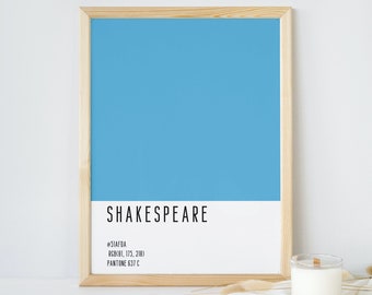 Farben druckbare Wandkunst - Shakespeare Color -Digital download -