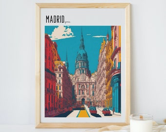 Art mural imprimable Popart - Madrid - Espagne - Téléchargement numérique - villes