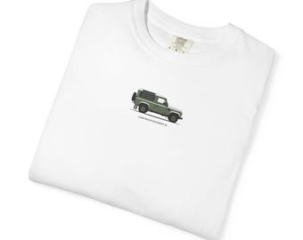 Camiseta con estampado del Land Rover Defender 90, todoterreno, regalo para amantes de la aventura, coche clásico, automóvil retro