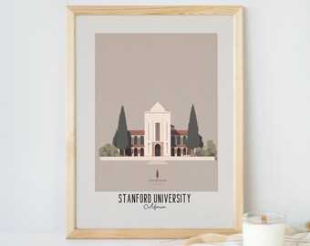 Stanford Universität -Digitaler Download -Minimalist Art druckbare Wandkunst -Wand