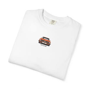 Classic VW Golf Mk1 1977 Model Unisex Garment-Dyed T-shirt, Vintage Car Tee, Retro Auto Lover Gift, Men&#39;s Women&#39;s Vehicle Shirt, Car