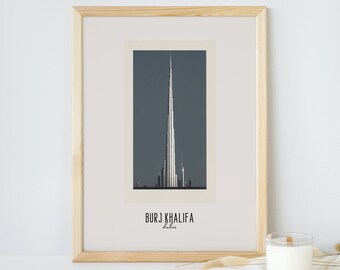 Burj Khalifa- Digitaler Download - Minimalistische druckbare Wandkunst -