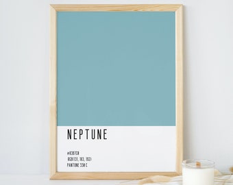 Druckbare Wandkunst - Neptune Color - Digital download -