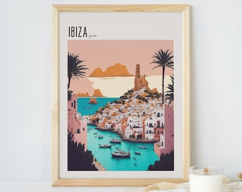 Ibiza - Espagne - Téléchargement numérique - Villes - Art mural imprimable -