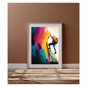 Rock Climb Mountain Art