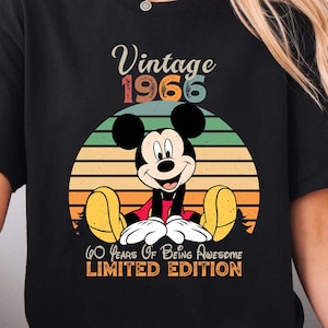 Vintage 1966 Mickey Mouse T-Shirt: 60th Birthday Anniversary