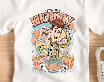 It's My Birthday Woody Shirt, Sheriff Woody Birthday T-Shirt, Toy Story Birthday Shirt, Disney Toy Story Cowboy Birthday Party Tee