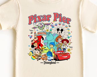 Disneyland Pixar Fest 2026 Shirt: Pixar Pier Characters Trip Tee