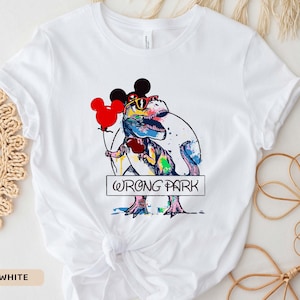 Wrong Park Shirt, Disney Shirt, Disney Wrong Park Shirt, Mickey Shirt, Dinosaur Shirt, Dinosaur Cartoon,