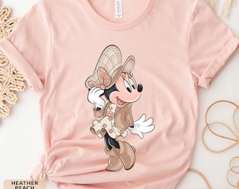 Minnie Fashion Tshirt, Cute Minnie T-shirt, Cute Disney Tee, Disney Fashion Shirt, For Women Tee, Minnie Mouse Graphic Tee, Disney Ear Shirt
