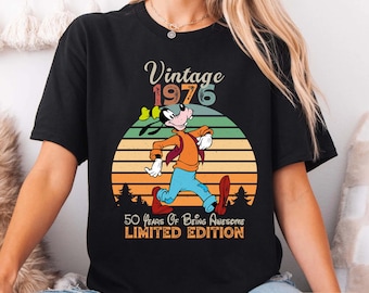 Personalized Vintage 1976 Limited Edition Goofy T-shirt, 50th Birthday Shirt, Disney 50th Birthday Anniversary 2026 Shirt, 1976 Shirt,