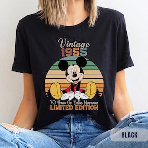 Disney Vintage 1955 Limited Edition Mickey T-shirt, 70th Birthday Shirt, Disney 70th Birthday Anniversary 2025 Shirt, 1955 Shirt,