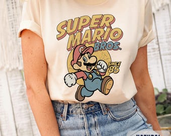 Vintage Super Mario Unisex Shirt: 1985 Retro Gaming Tee