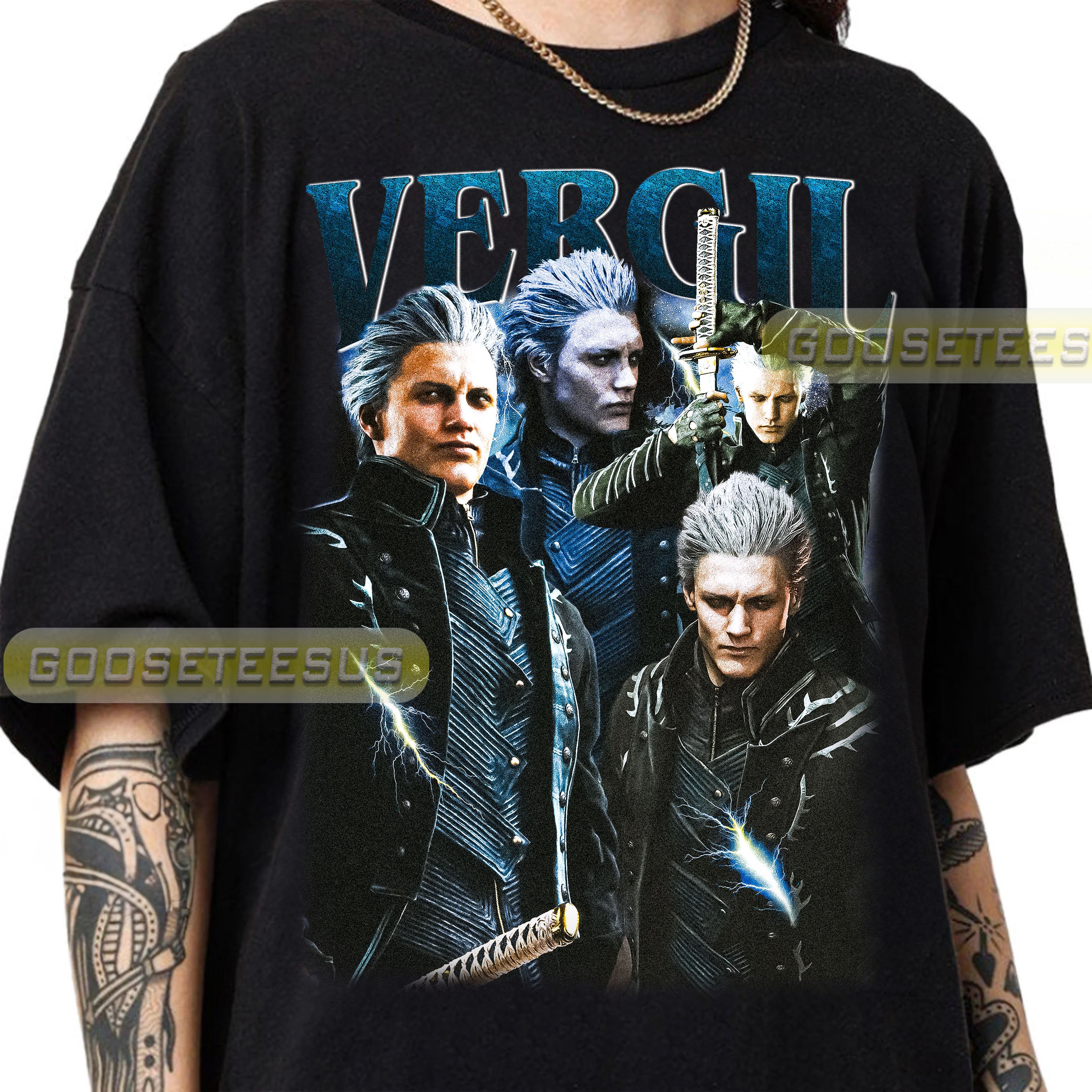 Limited Vergil Devil May Cry Vintage T-shirt, Gift for Women