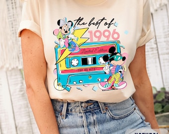 The Best Of 1996 Mickey Funny Birthday Shirt, Vintage Mickey and Minnie Shirt, Disney Limited Edition T-Shirt, 30th Birthday Tee,