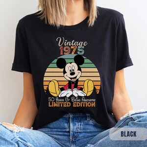 Personalized Vintage 1975 Limited Edition Mickey T-shirt, 50th Birthday Shirt, Disney 50th Birthday Anniversary 2025 Shirt, 1975 Shirt,