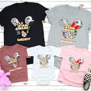 Custom Star Wars Family Shirts, Star Wars Birthday Tee, Disney Maching Shirt, Disney Birthday Trip, Star Wars Couple Tee, Star Wars Trip Tee