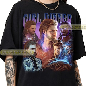 Limited Gale Baldurs Gate 3 Girl Dinner Vintage T-Shirt, DMC Game Shirt, Gift For Women and Man Unisex T-Shirt