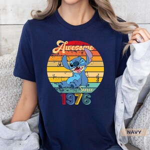 Custom Awesome Since 1976 Birthday Tee, Stitch Shirt, 50th Birthday Shirt, Disney 50th Birthday Disney Birthday Tee image 4