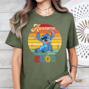 Custom Awesome Since 1976 Birthday Tee, Stitch Shirt, 50th Birthday Shirt, Disney 50th Birthday Disney Birthday Tee image 3