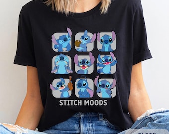 Stitch Moods T-Shirt, Stitch Lover Shirt, Cute Stitch Shirt, Shirts For Women, Disney Vacation Shirt,