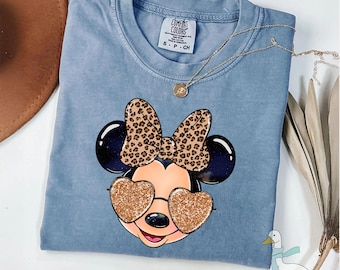 Comfort Colors® Funny Minnie Sunglasses Shirt, Minnie Fashion Tshirt, Cute Disney Tee, Disney Fashion Shirt, For Women Tee, Minnie Mouse Tee