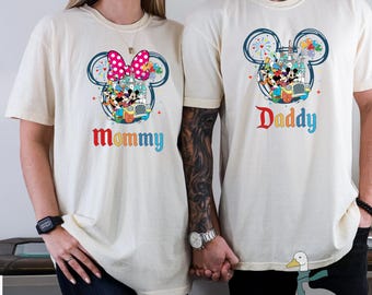Disney Trip 2026 custom name Comfort Colors Tee, Disney Minnie Mickey Family Matching Shirts