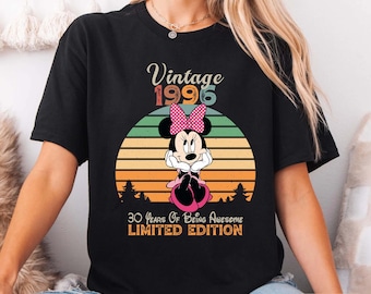 Disney Vintage 1996 Limited Edition Mickey T-shirt, 30th Birthday Shirt, Disney 30th Birthday Anniversary 2026 Shirt, 1996 Shirt,