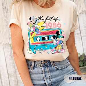 The Best Of 1986 Mickey Funny Birthday Shirt, Vintage Mickey and Minnie Shirt, Disney Limited Edition T-Shirt, 40th Birthday Tee,