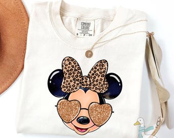 Comfort Colors® Funny Minnie Sunglasses Shirt, Minnie Fashion Tshirt, Cute Disney Tee, Disney Fashion Shirt, For Women Tee, Minnie Mouse Tee