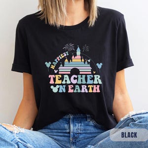 Cute Disney Mickey Mouse Happiest Teacher On Earth Shirts, Funny Disney Teacher Shirt, Teacher Womens Shirt, Happiest Place On Earth Shirt,