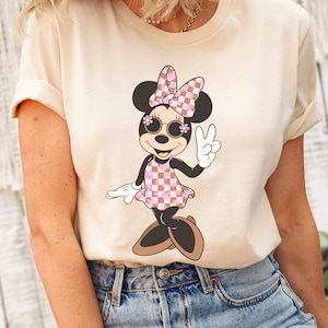 Minnie Sunglasses Shirt, Minnie Fashion Tshirt, Cute Disney Tee, Disney Fashion Shirt, For Women Tee, Minnie Mouse Graphic Tee,