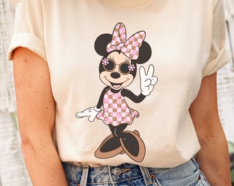 Minnie Sunglasses Shirt, Minnie Fashion Tshirt, Cute Disney Tee, Disney Fashion Shirt, For Women Tee, Minnie Mouse Graphic Tee,
