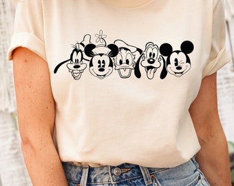 Retro Mickey And Friends Shirt, Disney Squad Shirt, Disney Family Shirt, Friends Themed Shirt, Disneyland Shirt, Friends Disney Shirt