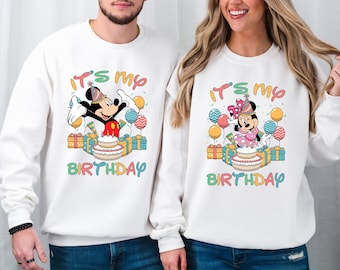 It's My Birthday Sweatshirt, Mickey Minnie Birthday Shirt, Birthday Gift Shirt, Disney Birthday Squad Shirt,  Disney Birthday Shirt,