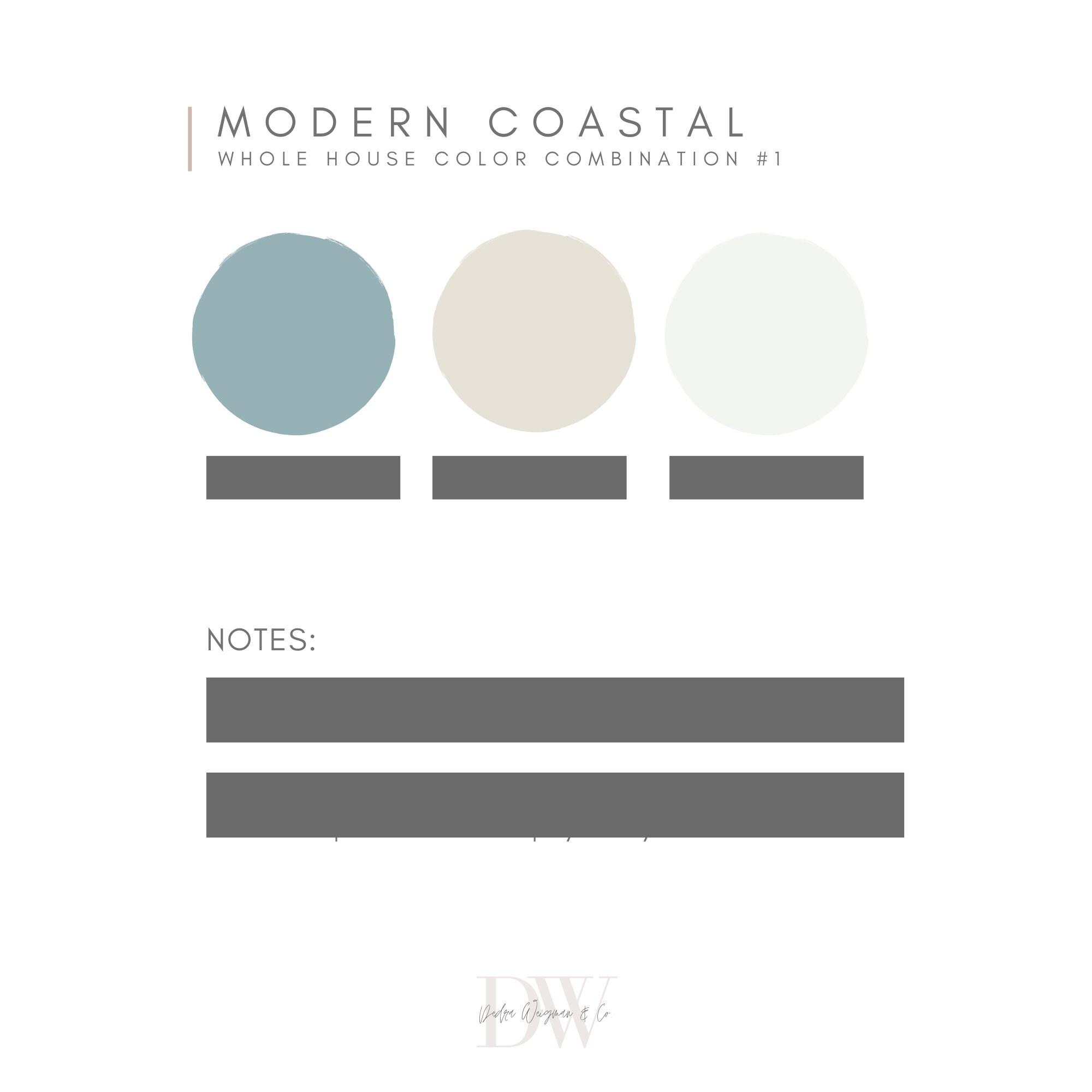 Modern Coastal Benjamin Moore Paint Palette, Neutral Coastal Home ...
