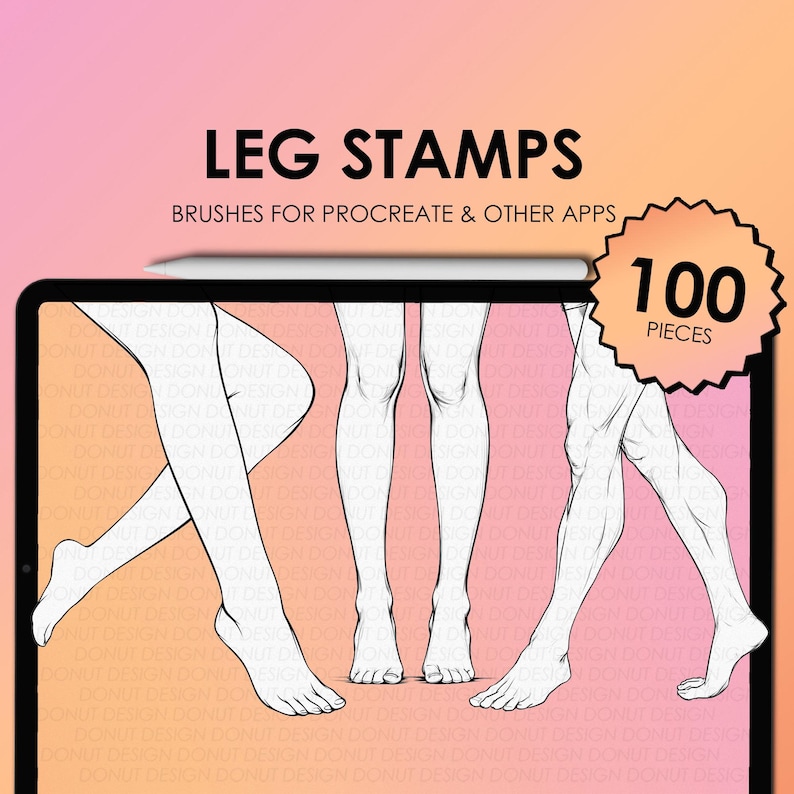 Procreate Legs Procreate Leg Stamps | Procreate Legs Brushes | Procreate Body Parts ...