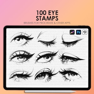 Procreate eye stamps | Eyes Procreate brushes | Photoshop eye brushes | Clip Studio Paint eye stamps