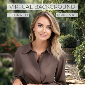 Garten Zoom Hintergrund | Natur Zoom Hintergrund Home-Office | Virtueller Hintergrund des Home Office | Sommer Home-Office-Zoom-Hintergründe