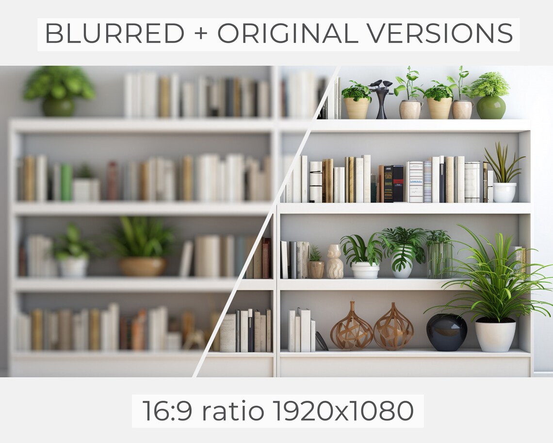 White Bookshelf Zoom Background Zoom Background Home Office Home Office Virtual Background Home