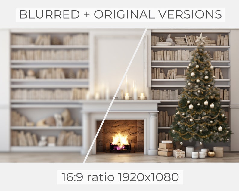 White Christmas Zoom Background Home Office Christmas White Fireplace Zoom Background Christmas